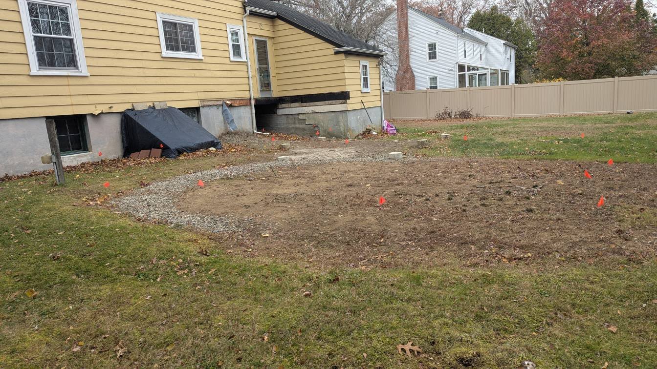 Precise grading work with survey markers