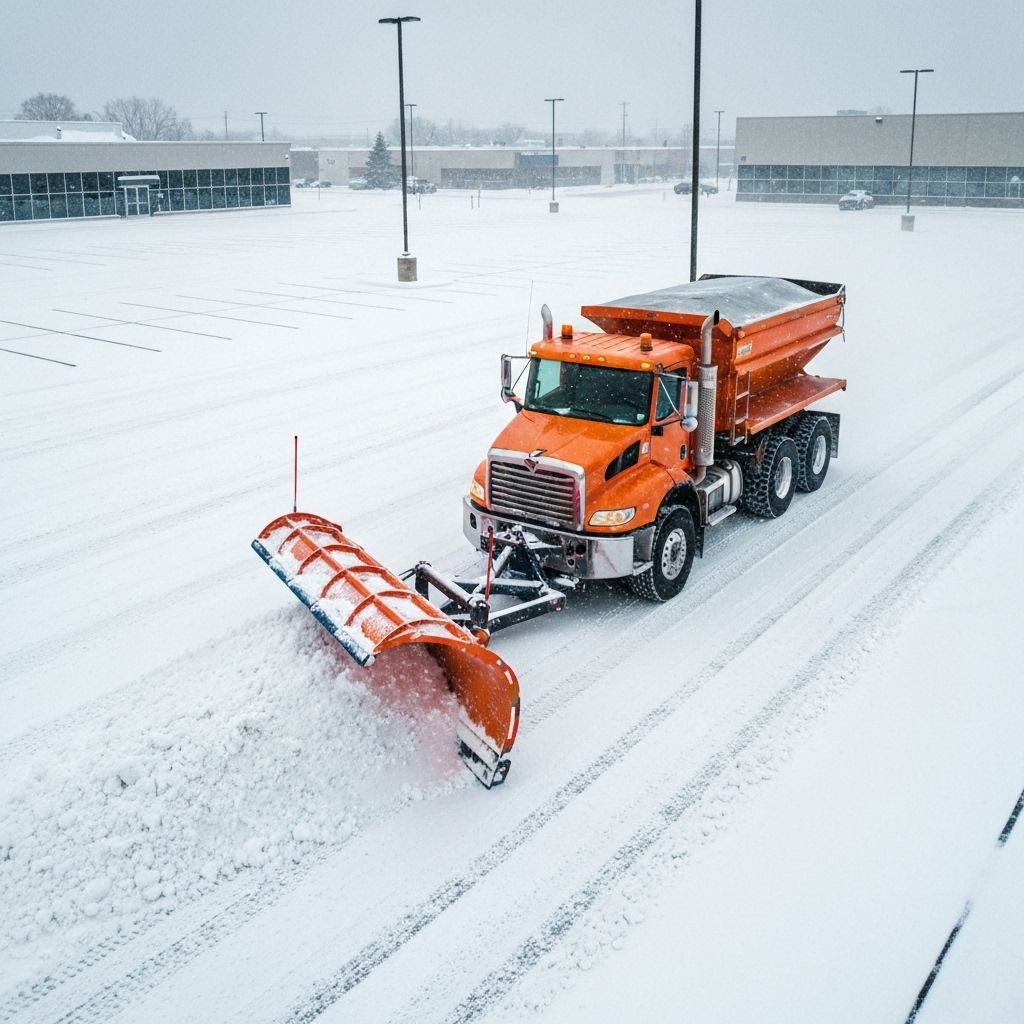 Professional snow plowing services by Earth Shaper Services